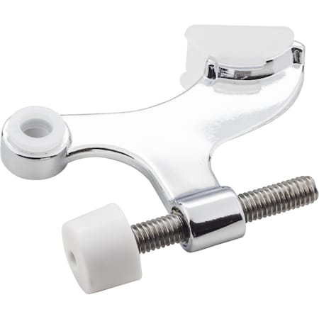 Hardware Resources Hinge Pin Door Stop with Self-Adjusting Pad - Polished Chrome DS01-PC